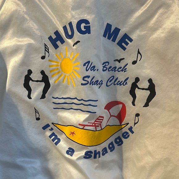 Vintage White Beach Club Bomber Jacket - Picture 2 of 4